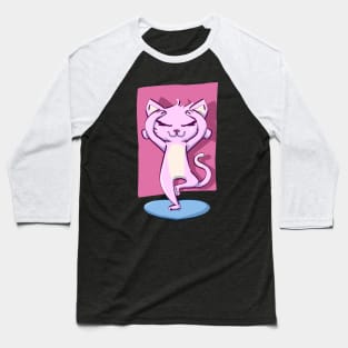 Yoga Spiritual Cat Pet Owners Baseball T-Shirt